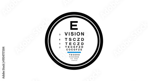 Eye Test Chart Depicting Vision Clarity, Focused on Clarity and Precise Eye Health