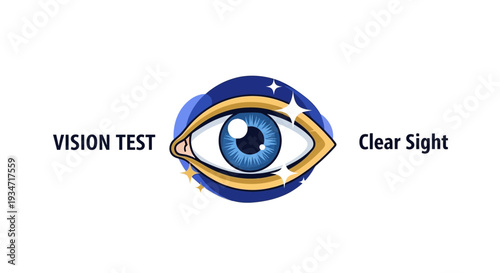 Eye Vision Test Design Depicting Excellent Eye Health And Clear Sight