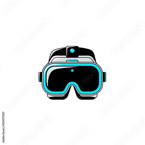 Futuristic Virtual Reality Goggles Design Depicting Digital Exploration And Immersive Simulation