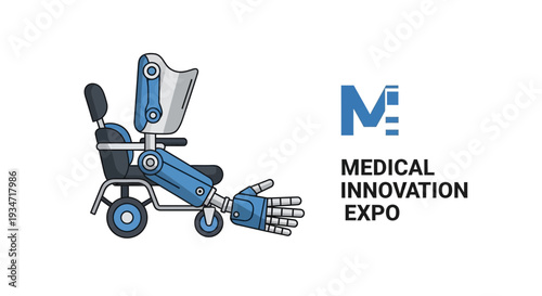 Futuristic Wheelchair Design, Symbolizing Medical Innovation, For A Technological Conference.