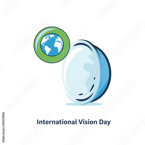 Global Vision Enhancement: Illustrative Depiction of Eyesight and Worldwide Awareness Campaign