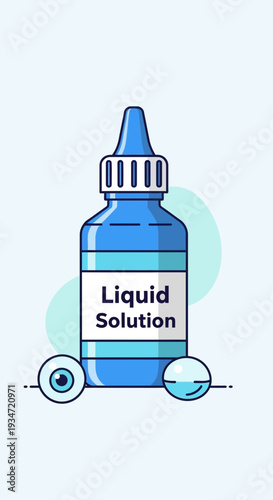 Graphic Illustration of Eye Care Solutions for Improved Vision Health and Well-being