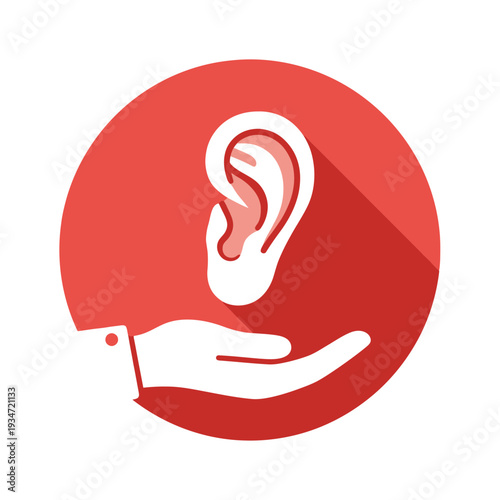 Graphic Representation of Hearing and Healthcare, Symbolizing Auditory Assistance and Support