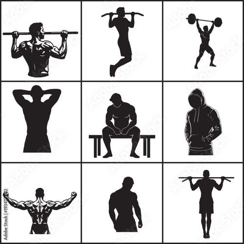 ltimate Bodybuilding & Fitness Silhouette Mega Pack,
Gym Warrior Vector: Weightlifting & Bodybuilding, Pro Gym Silhouette Bundle