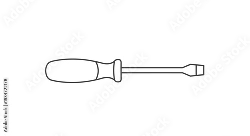Screwdriver tool with handle and blade.