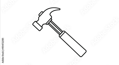 Hammer with curved claw head.