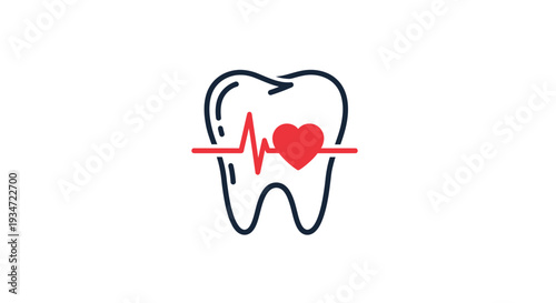 Healthy Teeth And Cardiac Vitality: A Symbiotic Relationship Illustrated With a Bold Icon
