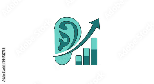 Hearing Growth Visualization Illustrating Data Amplification And Enhanced Sound Perception