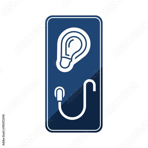 Hearing Aid Symbol: An Illustration Representing Audiological Assistance and Technology Innovation