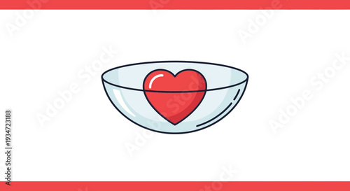 Heart Resting In A Bowl Of Water Representing Love, Care, and Support