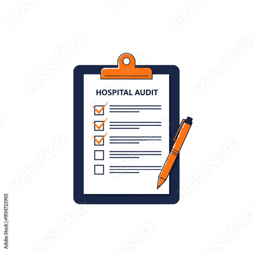 Hospital Audit Checklist Depicting Assessment and Evaluation for Medical Facility Inspection