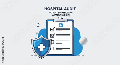 Hospital Audit: Patient Safety and Healthcare Assessment Concept Illustration