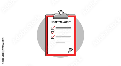 Hospital Audit Document With Checklist Signifying Successful Implementation and Validation