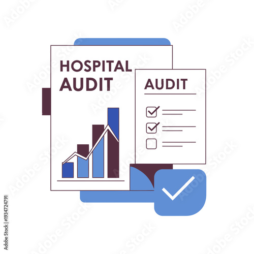 Hospital Audit: Visual Representation Of Healthcare Analytics, Data Analysis, and Compliance