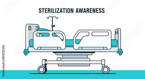 Hospital Bed Illustrating Sterilization Awareness In Healthcare For Medical Purposes