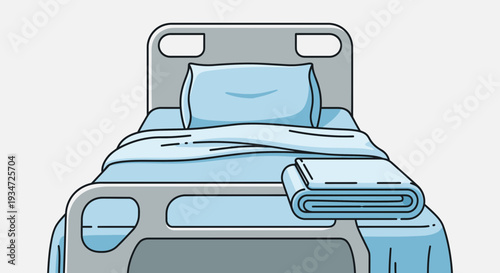 Hospital Bed Illustrative Image: A Simple, Clean, and Modern Healthcare Bed Design