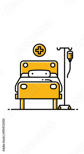 Hospital Bed Symbolizing Care, Healing, And Medical Treatment For Health And Wellness Recovery
