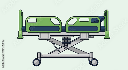 Hospital Bed Illustration for Medical and Healthcare Purposes in Vector Format