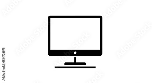 Computer monitor on a stand.