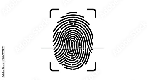 Fingerprint scan identification security biometric.