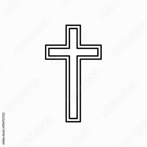 Simple Outline Cross Symbol