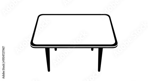 Simple black metal table top furniture.
