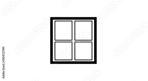 Simple four pane window frame.