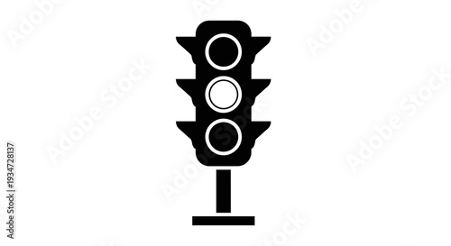 Traffic Light Signal with One Light.