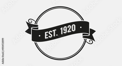Vintage Established Year Emblem Design.