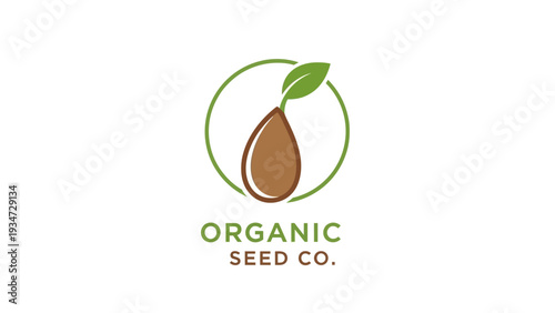 Organic Seed Company logo featuring a sprouting seed design.