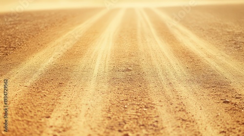 Golden sunset glow on vast desert landscape