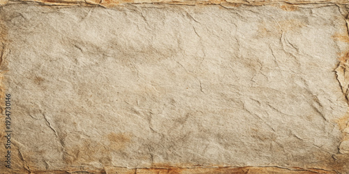 A blank vintage parchment sheet featuring a stained and aged brown grunge texture with a rough worn surface perfect for an antique retro paper background design