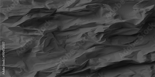 A blank crumpled white paper texture with a wrinkled vintage grunge pattern on a rough creased brown material sheet for an old crushed backdrop surface design