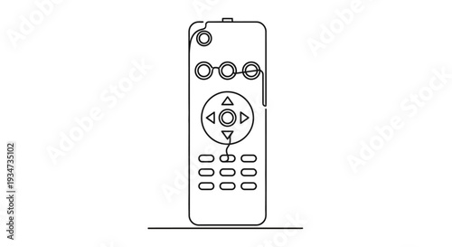 Modern television remote control device.
