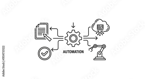 Automation Technology Industrial Robot Arm.