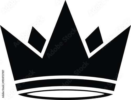 black crown icon on a white background