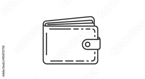 Wallet icon on white background