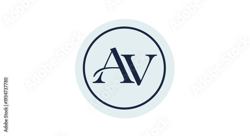 Logo with letters AV inside circle. Free Download Logo with letters AV inside circle. - GFXLoad