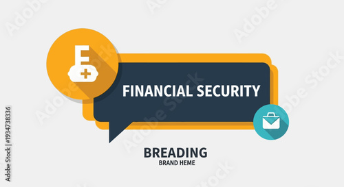 Financial security concept with money icon.