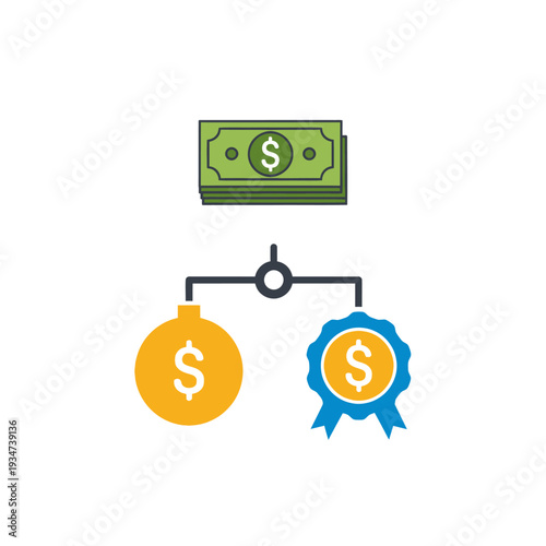 Money and financial reward icons.