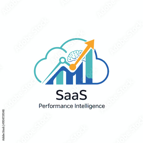 SaaS performance intelligence graph icon.