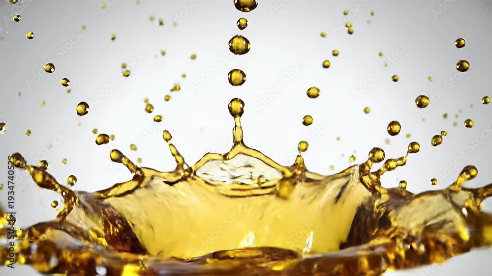 custom made wallpaper toronto digitalYellow liquid splash, frozen in motion with droplets and waves