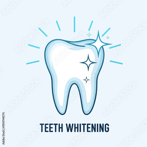 Iconic Bright Tooth Design Representing Oral Hygiene and Teeth Whitening with Radiance