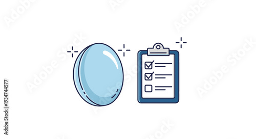 Iconic Contact Lens and Checklist: Visual Representation for Healthcare and Task Management