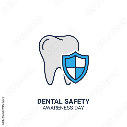 Iconic Representation of Dental Wellness with Protective Shield and Awareness for Oral Health