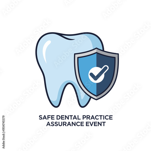 Illustrated Dental Health and Safety Icon Depicting a Protected Tooth for Patient Assurance