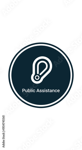 Iconic Symbol Representing Public Assistance And Safety Within A Modern Design Framework