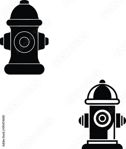 fire hydrant icon isolated. Hydrant in flat style for stock.
