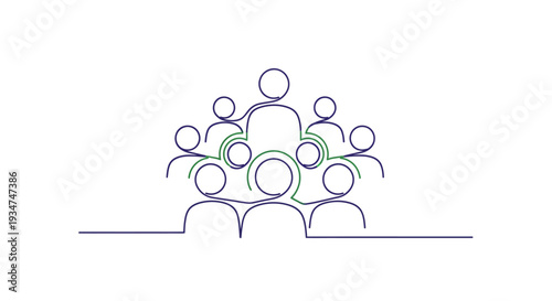 Diverse group of people connect teamwork.