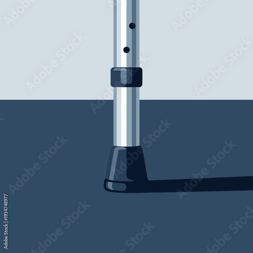 Illustrated Medical Walker Depicting Mobility and Support Symbolizing Healthcare and Recovery